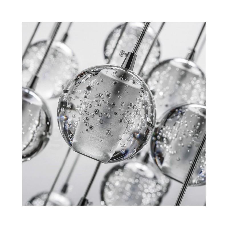 Luminária pendente de bola de cristal Meteorer de palco de engenharia criativa