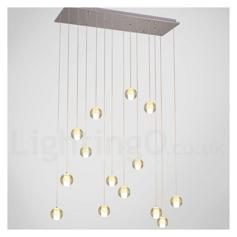 Luminária pendente de bola de cristal Meteorer de palco de engenharia criativa