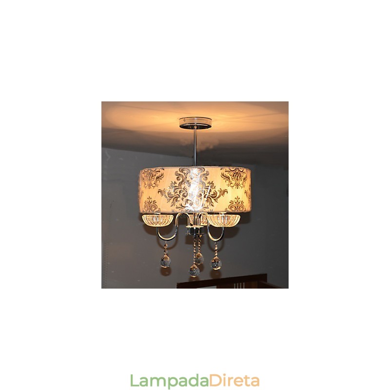 Lustre moderno contemporâneo de cristal galvanizado