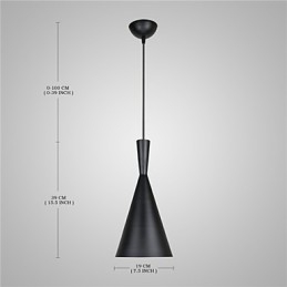 Luminária pendente retrô vintage Tom Dixon design preto branco tipo C luminárias pendentes café