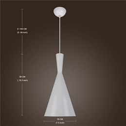 Luminária pendente retrô vintage Tom Dixon design preto branco tipo C luminárias pendentes café
