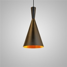 Luminária pendente retrô vintage Tom Dixon design preto branco tipo C luminárias pendentes café