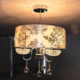 Lustre moderno contemporâneo de cristal galvanizado