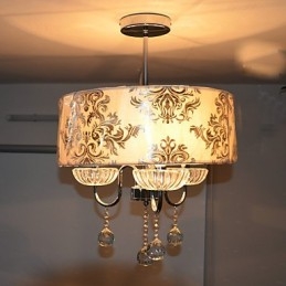 Lustre moderno contemporâneo de cristal galvanizado