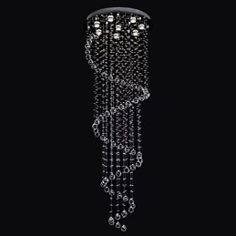 Lustre de luxo moderno cristal 8 luzes