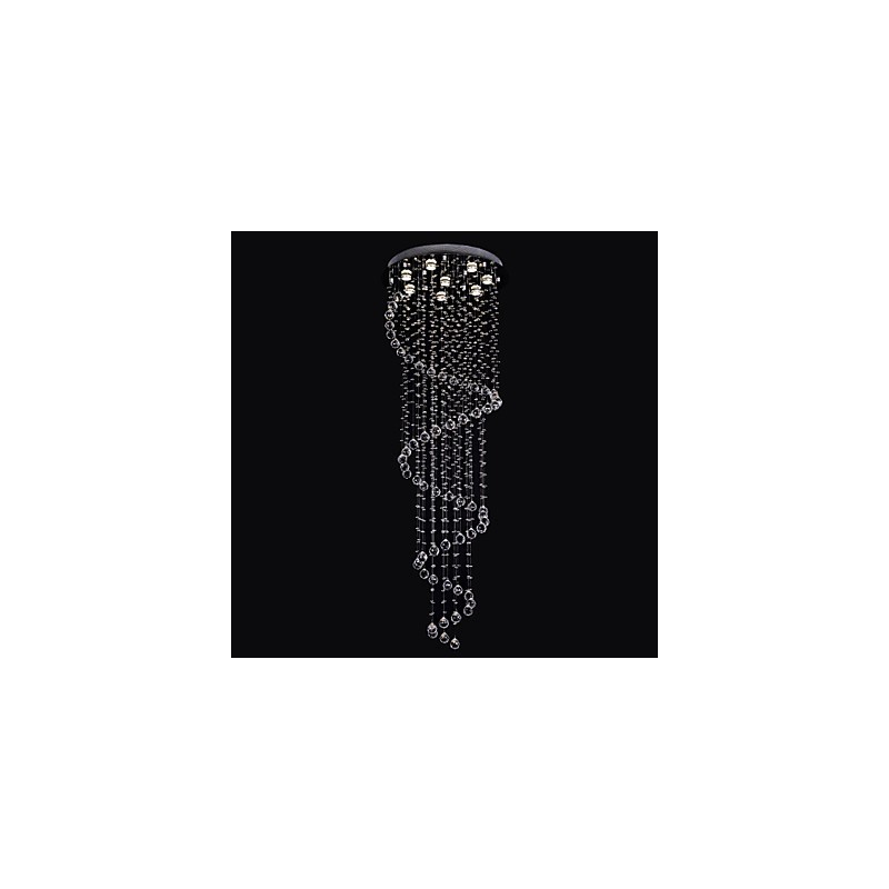 Lustre de luxo moderno cristal 8 luzes