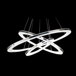 Luminária pendente moderna 3 anéis luminária pendente acrílico