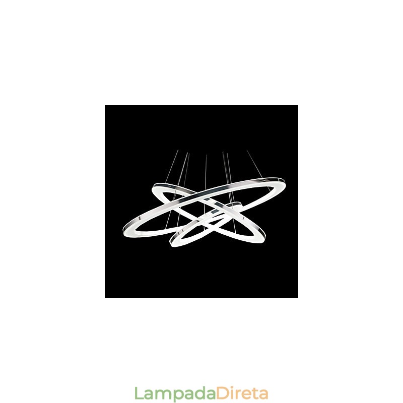 Luminária pendente moderna 3 anéis luminária pendente acrílico