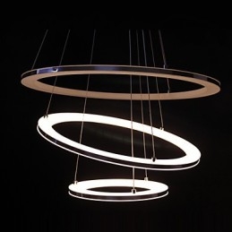 Luminária pendente moderna 3 anéis luminária pendente acrílico