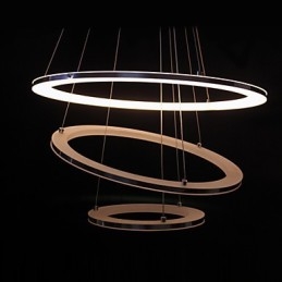 Luminária pendente moderna 3 anéis luminária pendente acrílico