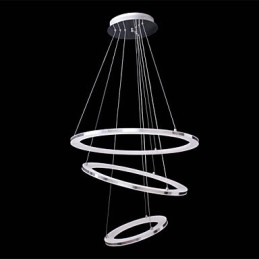 Luminária pendente moderna 3 anéis luminária pendente acrílico