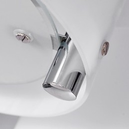Lustre moderno contemporâneo de metal cromado com montagem embutida