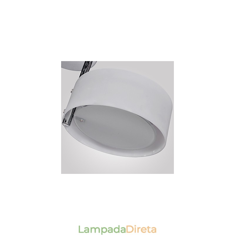 Lustre moderno contemporâneo de metal cromado com montagem embutida