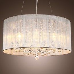 Pendente Tambor Moderno 4 Luzes