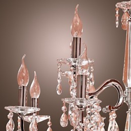 Lustre de Cristal Moderno 2 Níveis Sala 12 Luzes