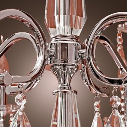 Lustre de Cristal Moderno 2 Níveis Sala 12 Luzes