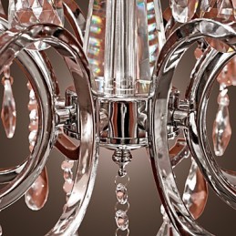 Lustre de Cristal Moderno 2 Níveis Sala 12 Luzes