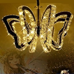 Lâmpada borboleta moderna lâmpada de cristal de luxo 8