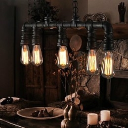 Tradicional Clássico Vintage Lanterna Country Retro Mini Estilo Pintura Metal Pingente Luz Jantar