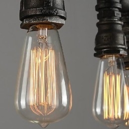 Tradicional Clássico Vintage Lanterna Country Retro Mini Estilo Pintura Metal Pingente Luz Jantar