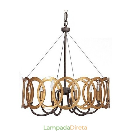 Lustre de Metal Dourado Clássico Tradicional Lustre de Metal Dourado Clássico Tradicional