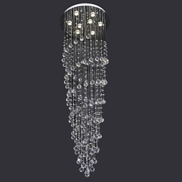 Moderno Contemporâneo Cristal Cromado Metal Montagem Embutida