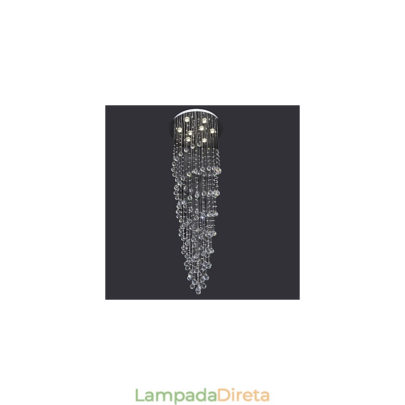 Moderno Contemporâneo Cristal Cromado Metal Montagem Embutida
