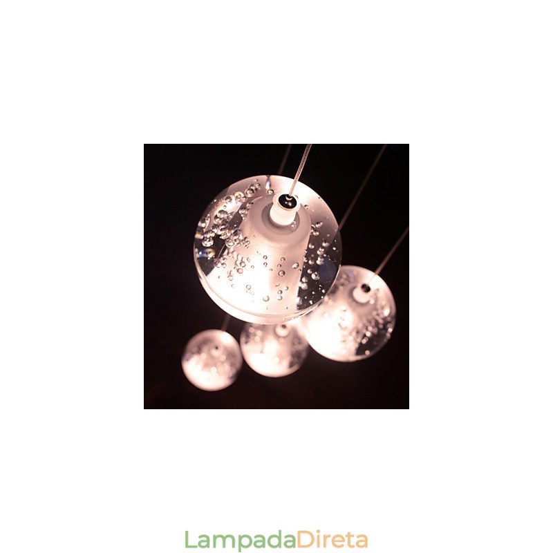 Luminária pendente moderna Luminária pendente Luzes G4 Retroifit Cristal cromado para escadas Luz