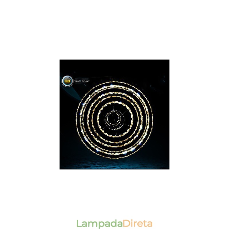Luminária pendente moderna de cristal transparente para teto, luminária de iluminação com D100CM+D80CM+D60CM+D40CM