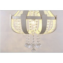 Pós-moderno luxo couro cristal criativo lustre lron