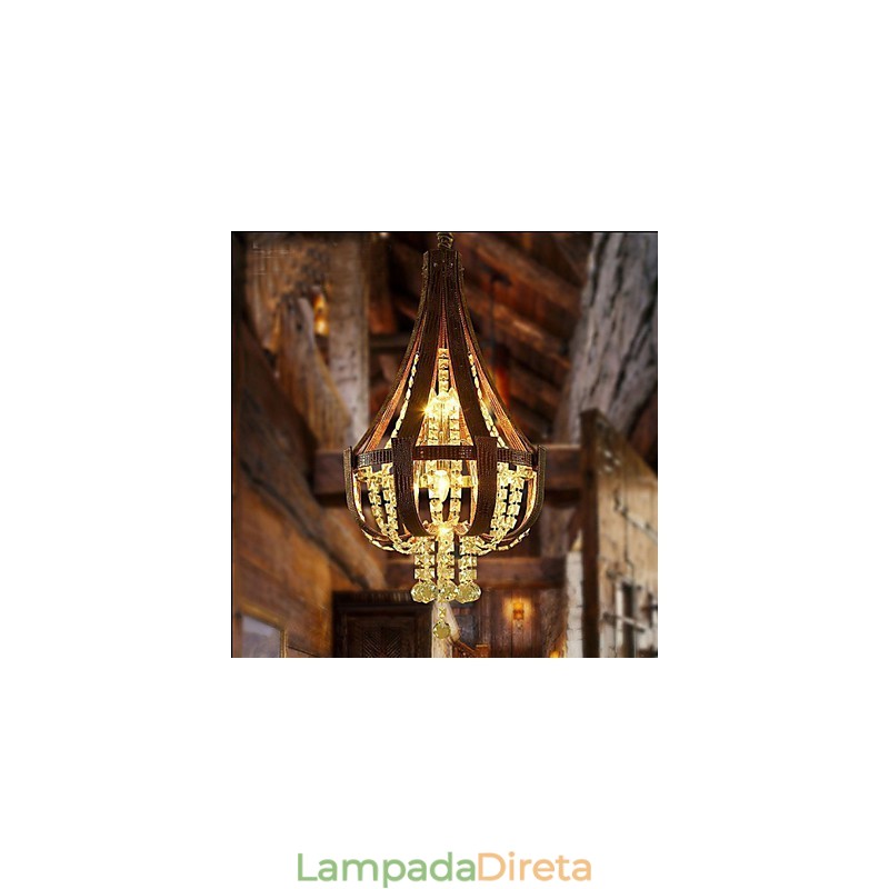 Pós-moderno luxo couro cristal criativo lustre lron