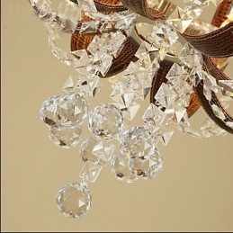Pós-moderno luxo couro cristal criativo lustre lron