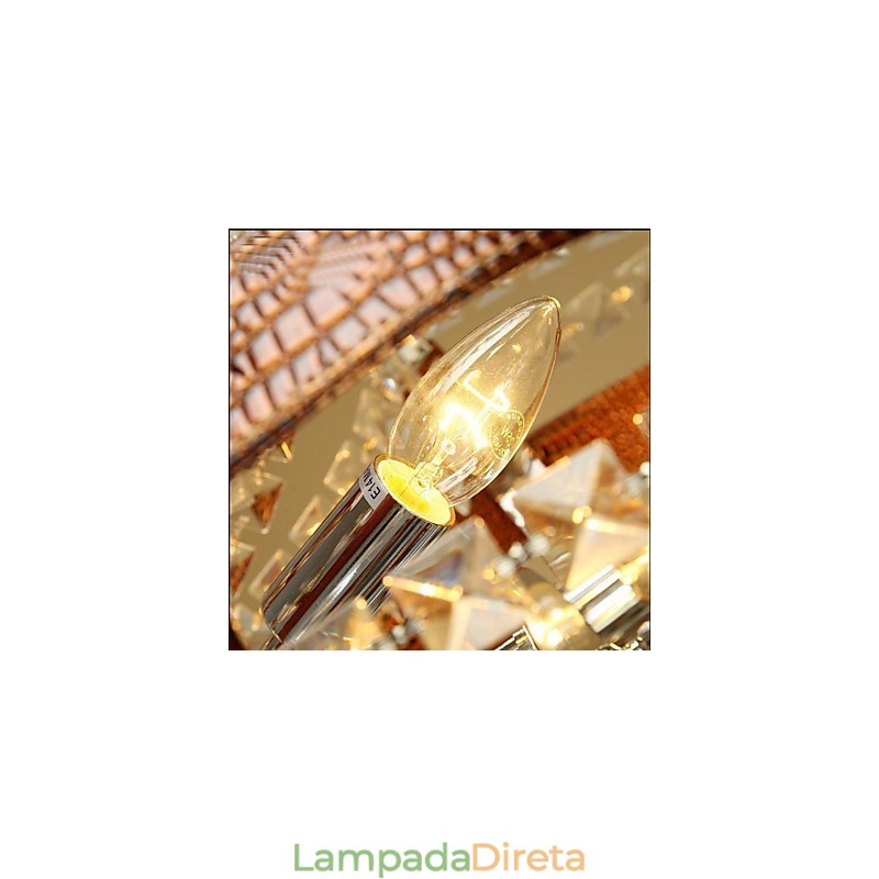 Pós-moderno luxo couro cristal criativo lustre lron