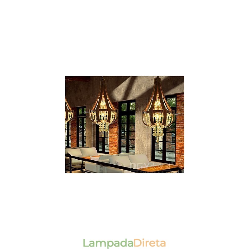 Pós-moderno luxo couro cristal criativo lustre lron