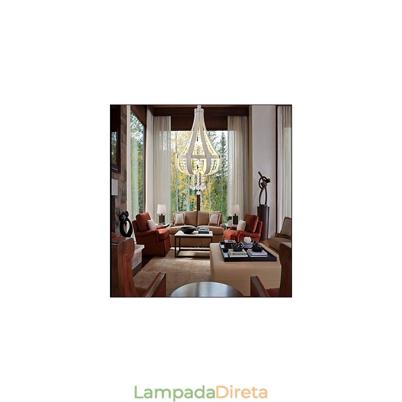 Pós-moderno luxo couro cristal criativo lustre lron