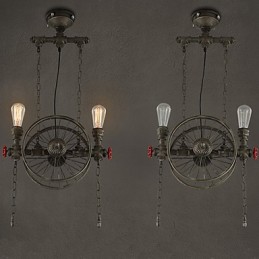 Lustre Americano de Roda de Ferro