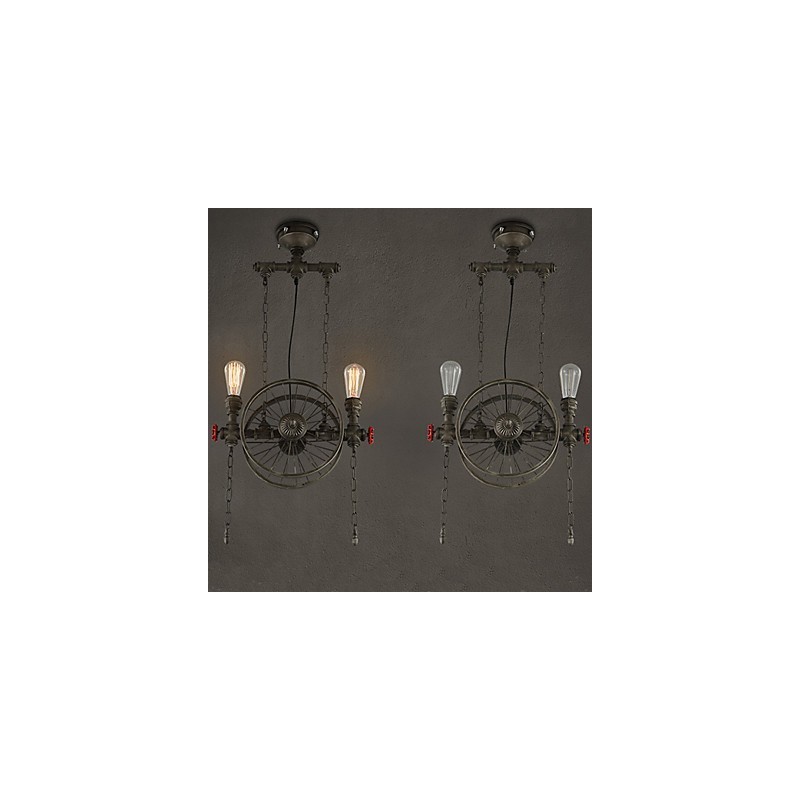 Lustre Americano de Roda de Ferro