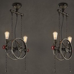 Lustre Americano de Roda de Ferro