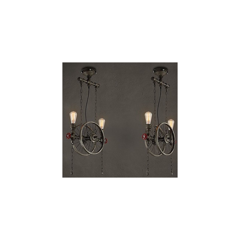 Lustre Americano de Roda de Ferro