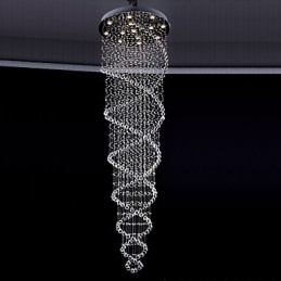 Luminárias pendentes de cristal de teto 13 luzes modernas canpoy prateado transparente luminárias de cristal K9