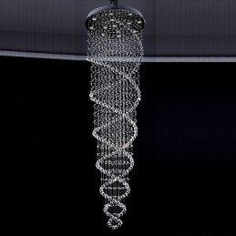 Luminárias pendentes de cristal de teto 13 luzes modernas canpoy prateado transparente luminárias de cristal K9