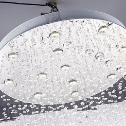 Luminárias pendentes de cristal de teto 13 luzes modernas canpoy prateado transparente luminárias de cristal K9