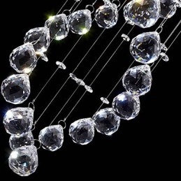 Luminárias pendentes de cristal de teto 13 luzes modernas canpoy prateado transparente luminárias de cristal K9