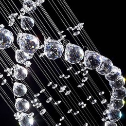 Luminárias pendentes de cristal de teto 13 luzes modernas canpoy prateado transparente luminárias de cristal K9