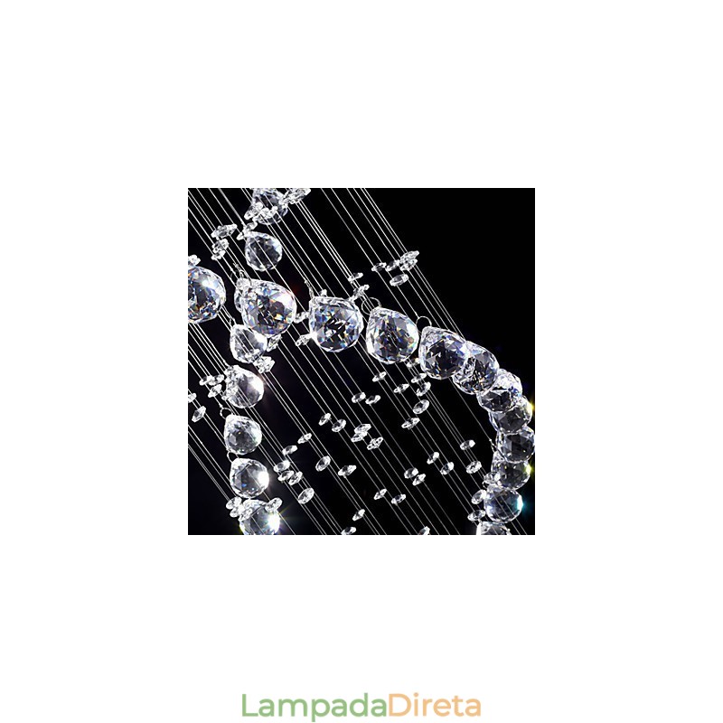 Luminárias pendentes de cristal de teto 13 luzes modernas canpoy prateado transparente luminárias de cristal K9