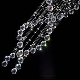 Luminárias pendentes de cristal de teto 13 luzes modernas canpoy prateado transparente luminárias de cristal K9