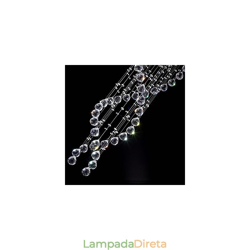 Luminárias pendentes de cristal de teto 13 luzes modernas canpoy prateado transparente luminárias de cristal K9