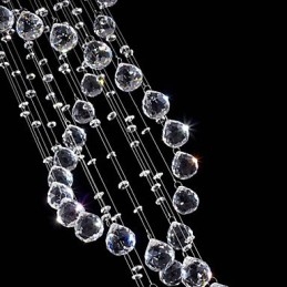 Luminárias pendentes de cristal de teto 13 luzes modernas canpoy prateado transparente luminárias de cristal K9