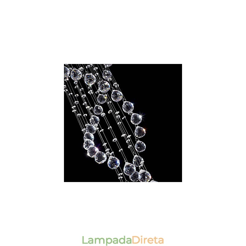 Luminárias pendentes de cristal de teto 13 luzes modernas canpoy prateado transparente luminárias de cristal K9