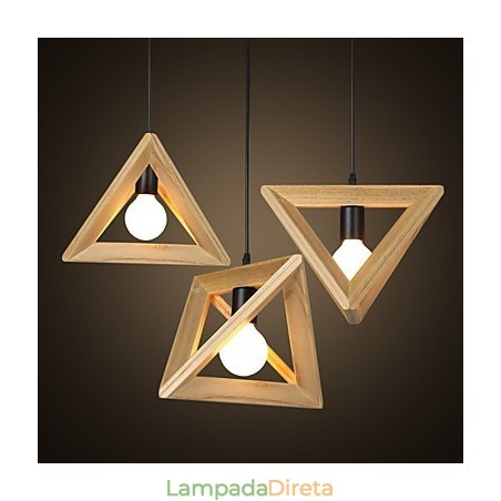 Estilo europeu criativo país restaurando antigas formas triangulares caixa de madeira droplight Estilo europeu criativo país restaurando antigas formas triangulares caixa de madeira droplight
